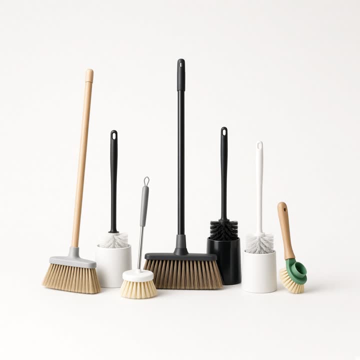 SB-23-SOFT BRUSH V-SHAPE  WITH STICK