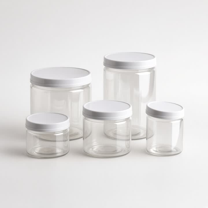 JAR- 200 ML- CLEAR- PET JAR- (50169)